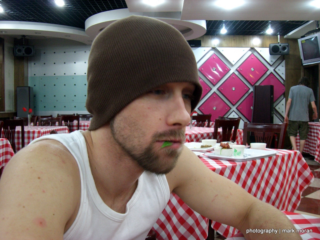 James has some residual lettuce