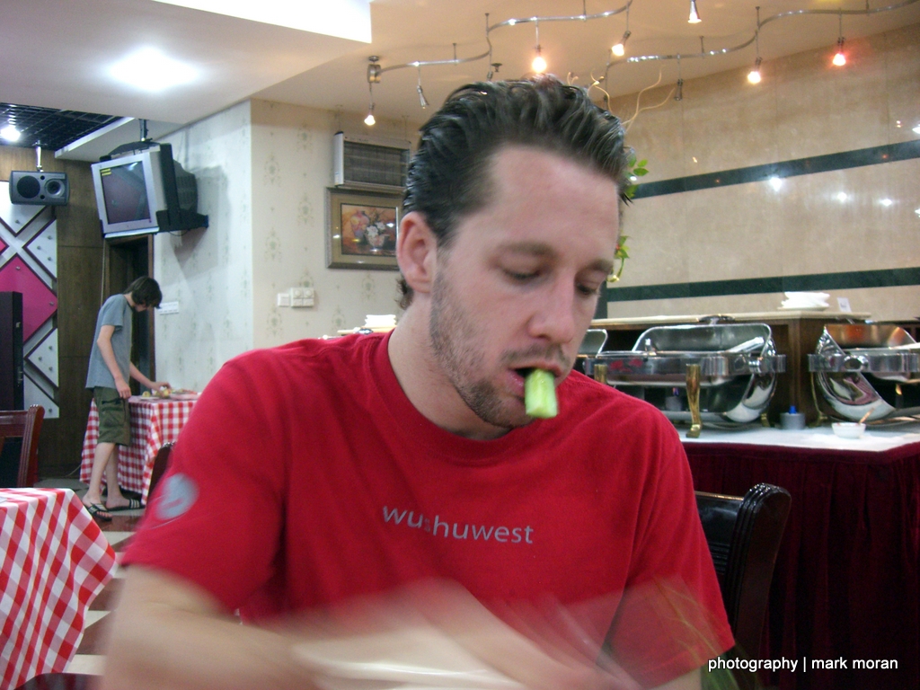 Miles loves his cucumber