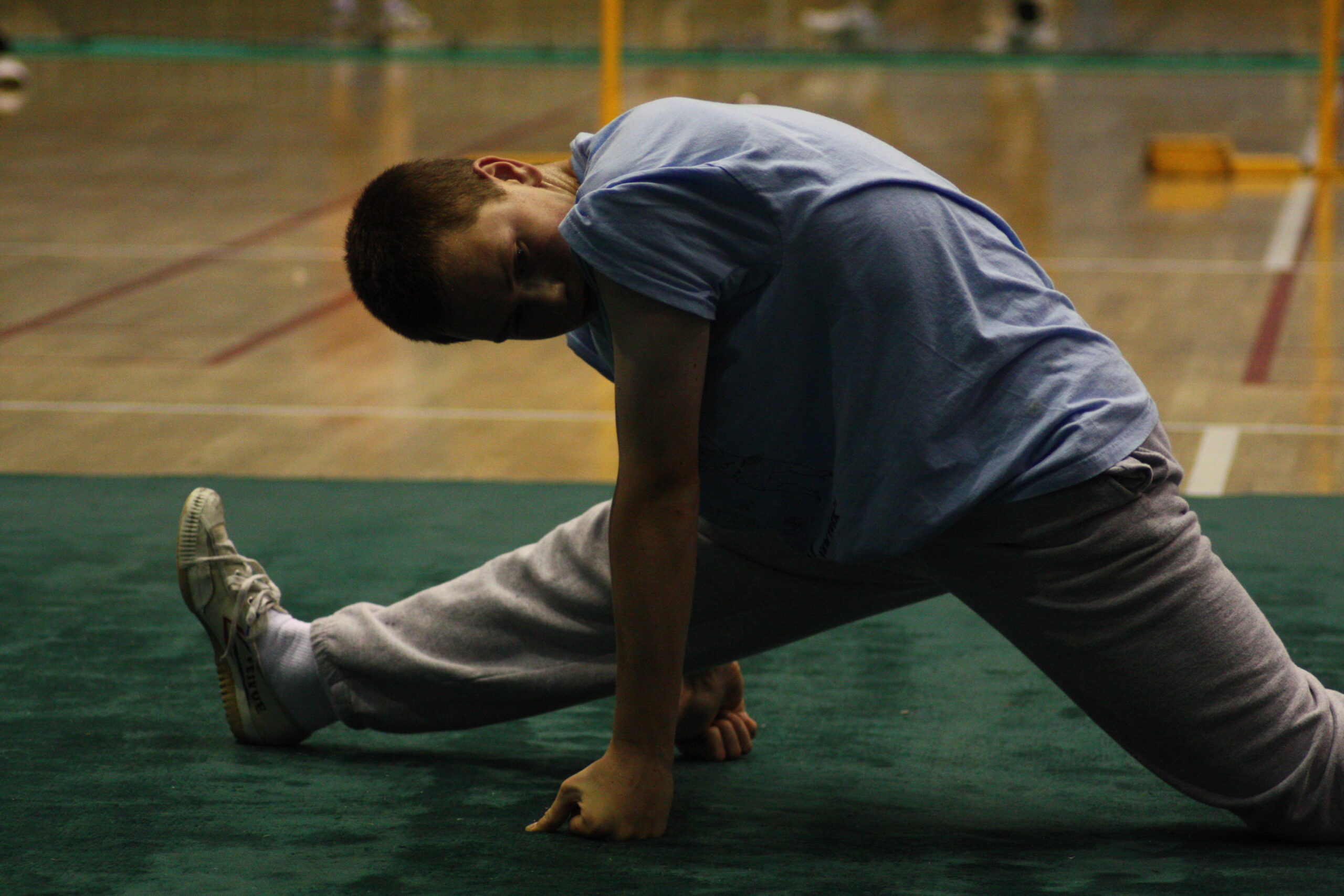 Jonah in splits ... sort of.
