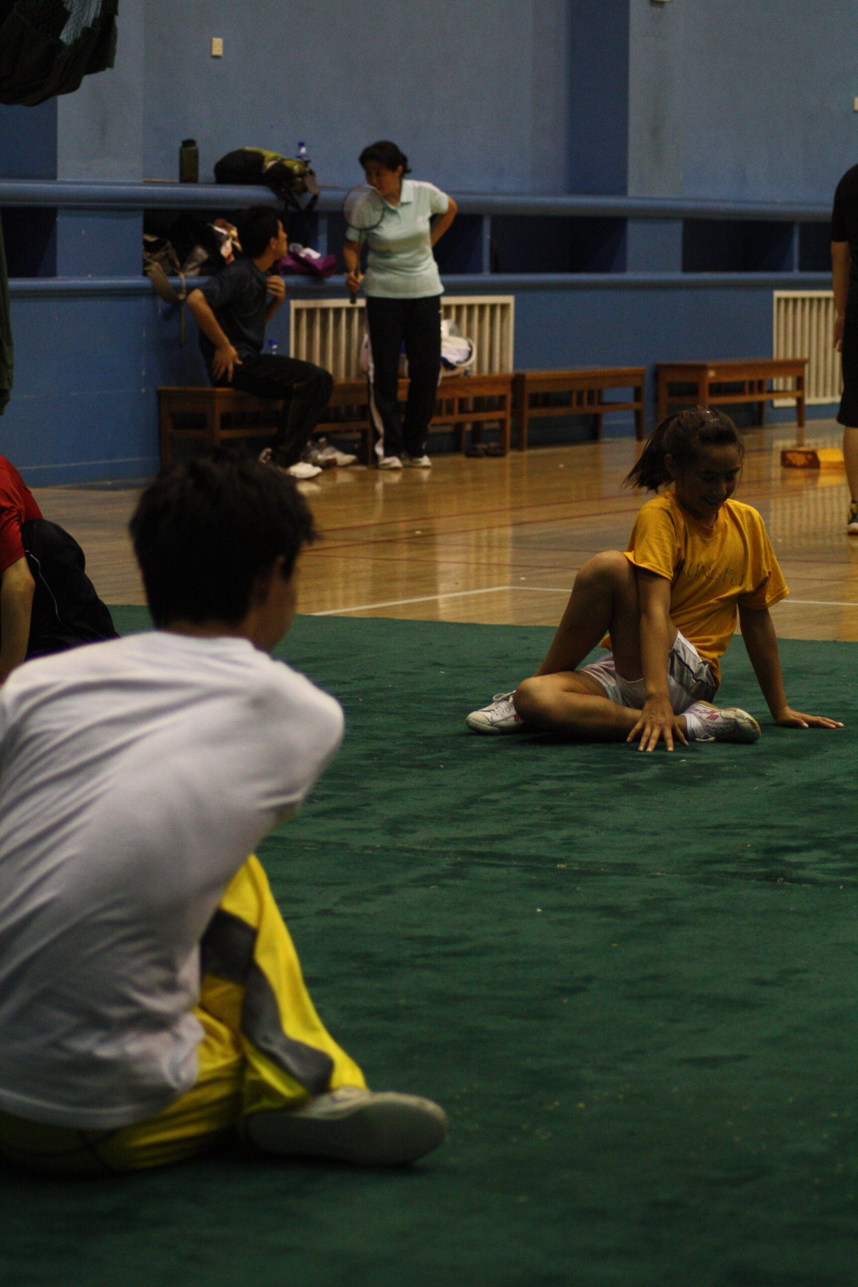 Lauren stretches